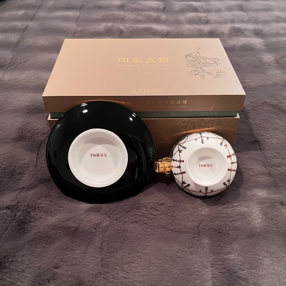 Tea Coffee Cup with Plate - Bone China - Nine Colored Deer - Impression Dunhuang - Picture 4 of 6